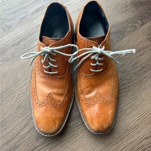Men's Tan Leather Oxford Shoes